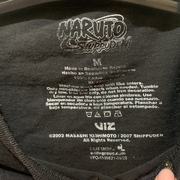 Naruto Shippuden Anime Size Medium Black T-shirt Pink Character print 2007 - Picture 3 of 6